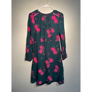Boden‎ Mara Green Floral Knee Length Dress Size 4 Preppy Feminine Modest
